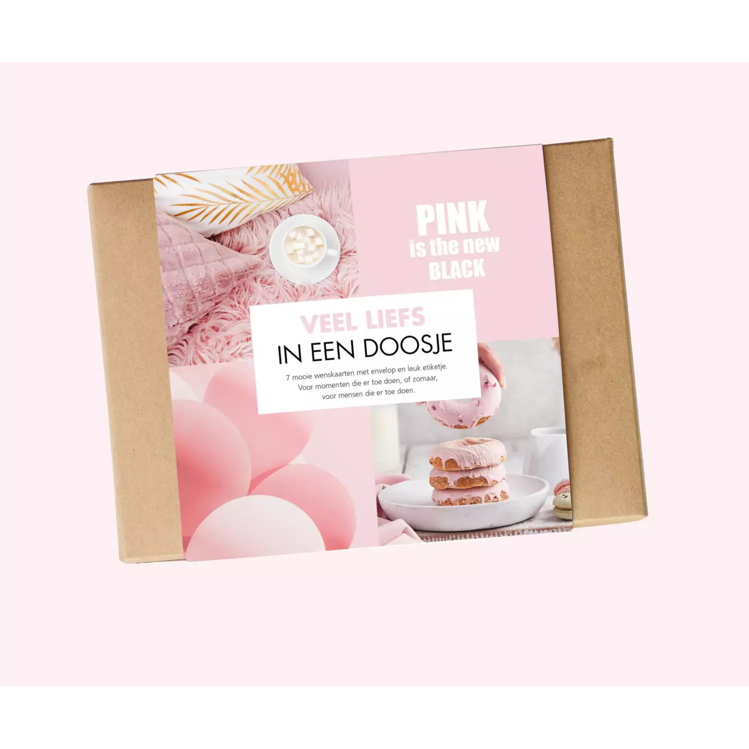 Givex Veel liefs in een doosje pink wenskaarten pink