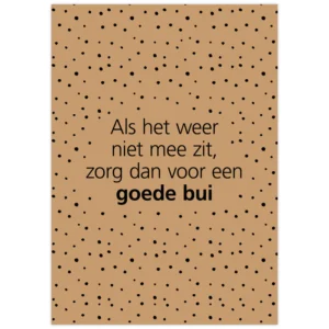 Poster A4 Als het weer niet meezit