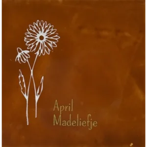 Tegeltje 'Geboortetegel April terra