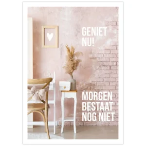 Poster A4 Geniet nu