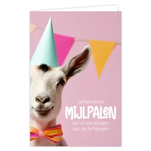 Wenskaart Gefeliciteerd mijlpalen
