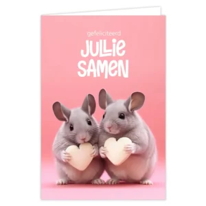 Wenskaart Gefeliciteerd jullie samen