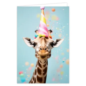 Wenskaart giraffe