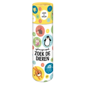 Spelletje in een koker zoek de dieren
