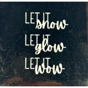 Tegeltje let it snow goud