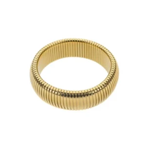 F&M Byoux bracelet 20mm sst. gold elastic