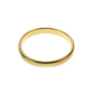 F&M Byoux bracelet 10mm sst. gold elastic