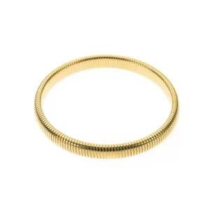 F&M Byoux bracelet 8mm sst. gold elastic