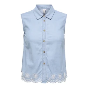 CARMOON S/L BROD ANGLAISE DNM SHIRT