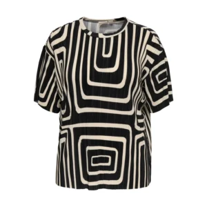 CARRAVENNA S/S PLISSE AOP TOP JRS NOOS
