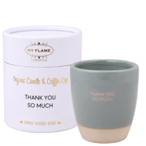 My flame SOJAKAARS IN KOFFIEKOP - THANK YOU SO MUCH - COFFEE KISSED SPICE