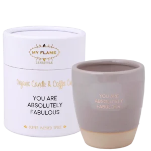 My flame SOJAKAARS IN KOFFIEKOP - YOU ARE ABSOLUTELY FABULOUS - COFFEE KISSED SPICE