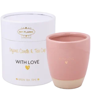 My flame SOJAKAARS IN THEEKOP - WITH LOVE - GREEN TEA TIME