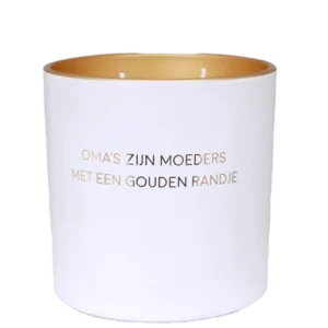 My flame SOJAKAARS - OMA'S ZIJN MOEDERS MET EEN GOUDEN RANDJE - GEUR: FRESH COTTON