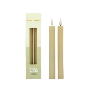 LED Dinerkaarsen Recharge Set 2 gebroken wit