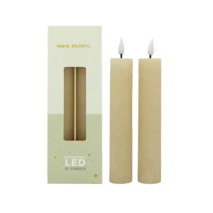 LED XL Dinerkaarsen Recharge Set 2 gebroken wit