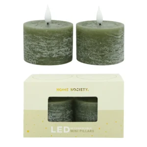 LED Mini Stompkaarsen Recharge Set 2 groen