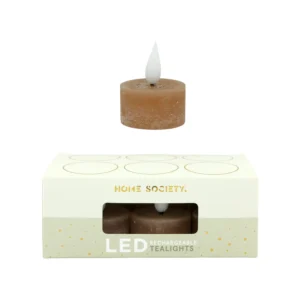 LED Theelichtjes Recharge Set 6 bruin