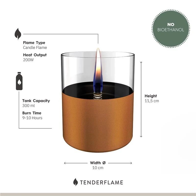 Tenderflame Lilly 10 Copper + Tenderfuel - Afbeelding 2