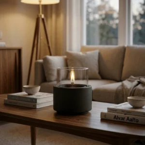 Tenderflame Lotus 12 Natural Concrete Black