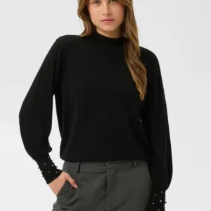 Kaffe KAlizza Beaded Cuff Pullover w6